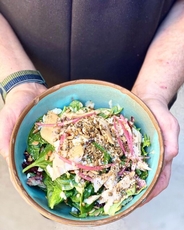 We’ve got a very limited special coming at you today! Limestone Springs smoked trout salad, rhubarb vinaigrette, local raw milk feta, sunflower seeds, pickled onion, and trout skin gremolata. Light, bright, and delightful. Pair it with a crisp white wine or one of our newest handcrafted cocktails like the Bouquet or the Pamela Black! See you today! Lunch starts at 11:30⭐️