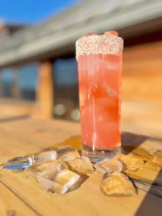 It’s the  Ice & Fire Festival this Saturday and while we will have a fabulous ice sculpture to view, we will also have a featured cocktail for the day! 
Simmering Citron - Vodka, Grapefruit, Blood Orange, Jalapeño, Cilantro and Lime Salt