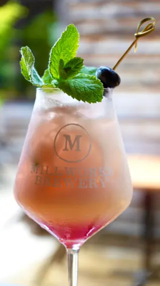 Have you tried the Blue Velvet mocktail? The weather is just right to try this delicious and refreshing drink without the booze.

Blue Velvet is made with our house coconut blend, peach, lime, and mint, with a blueberry drizzle. Find it on our Mocktail menu.