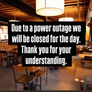 We are sorry to announce that we will be closed for the day due to a power outage. Thank you for your understanding and we look forward to seeing you tomorrow.