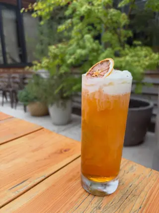 It’s a perfect night to enjoy our featured cocktail: Low Thai. Rum, Thai tea syrup, Vanilla sweet cream, and shaved nutmeg. Maybe this one can be that sweet treat/ dessert.