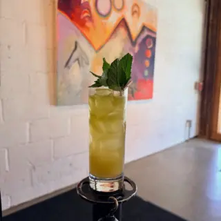 Stop in for The Bourbon Botanist this week!

Bourbon, Amaro Montenegro, lemon, mango, nutmeg, & mint
