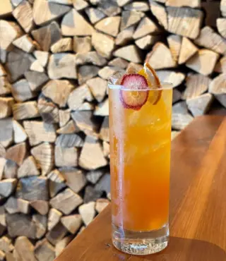Kick back! Is the featured cocktail this week! 

Pop in and try this refreshing blend of vodka, roobios tea, strawberry syrup, peach, Montenegro amaro, and lemon ⭐️